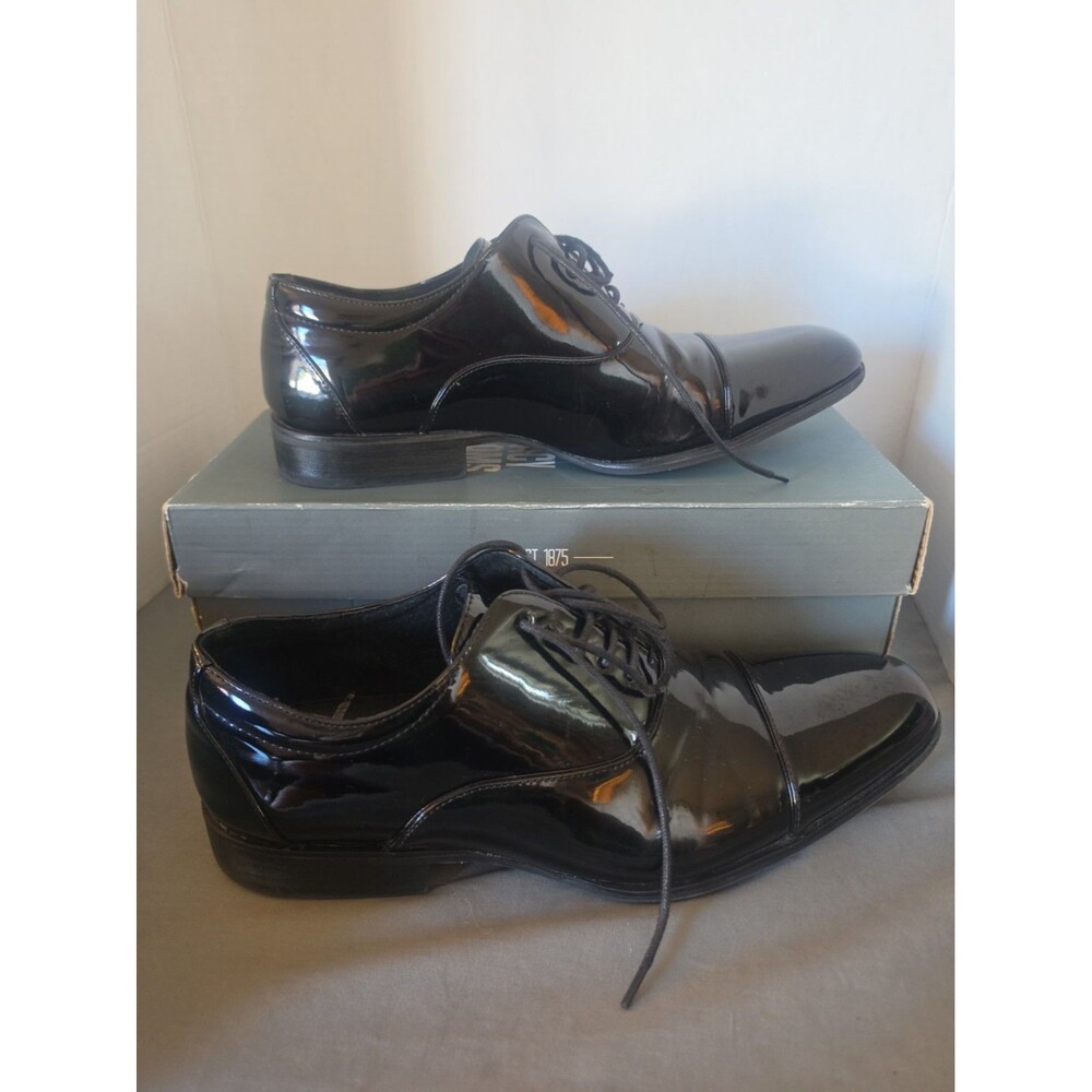Stacy Adams Men’s Tuxedo Shoes Gala 10M Black Patent Leather Lace Up 24998-004